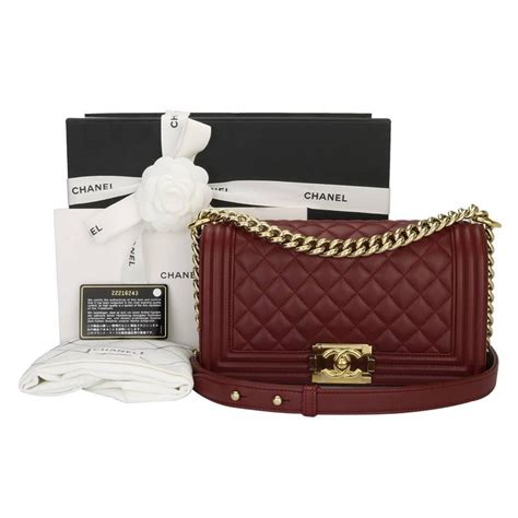 chanel burgundy boy bag|Chanel lambskin quilted mini.